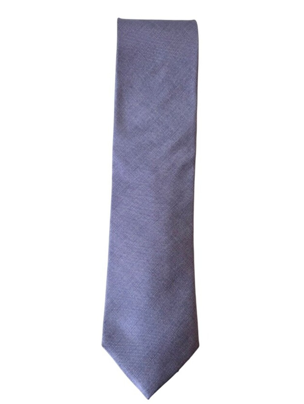 ZEGNA Authentic Vintage Solid Lavender Silk Necktie Made In Italy NWOT